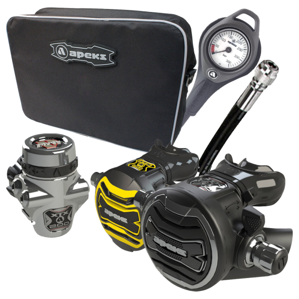 Complete regulator system  XTX 200 Din + Oct. XTX 40 Set incl. Regulator bag / Pressure gauge /  Inflator hose