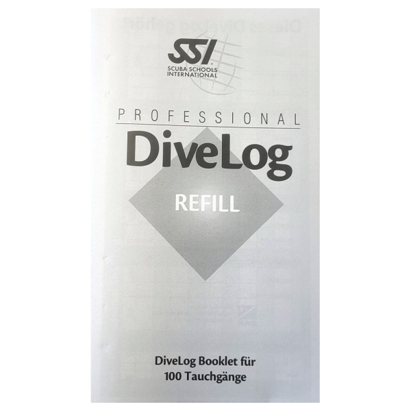 SSI Log Book Dive Professional Refill 100 dives