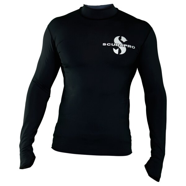 SWIM black Rash Guard long sleeve men UPF50 size XL