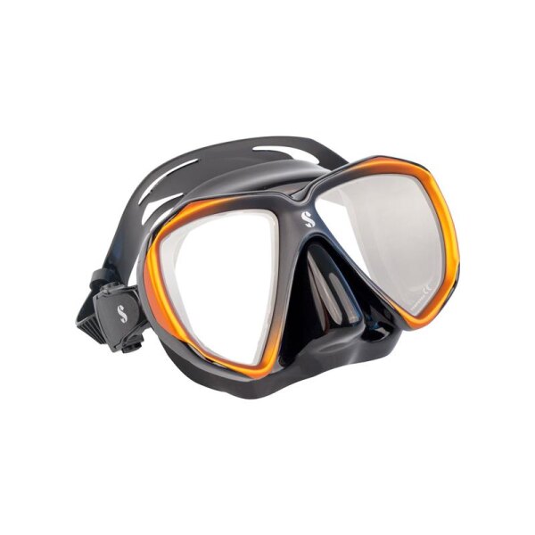 Spectra diving mask colour metallic blue midnight orange clear-turquoise