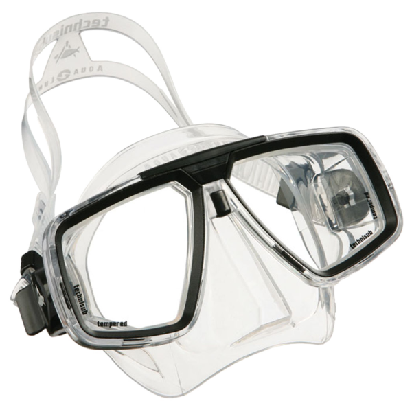 Look diving mask with Air Dry snorkel transparent black