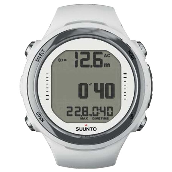 Suunto D4i Novo Silicone in all 3 colors, left white in the middle lime and right black
