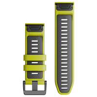 QUICKFIT®-Watchstrap 26mm material Silicone colour electric lime/graphite