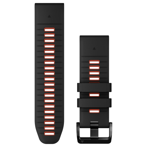 QUICKFIT®-Watchstrap 26mm Material Silicone Colour black/flame red